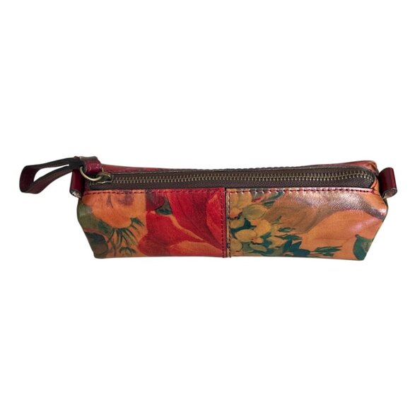 Patricia Nash Handbags - Patricia Nash Floral Leather Zippered Oblong Case With Wristlet Strap Makeup